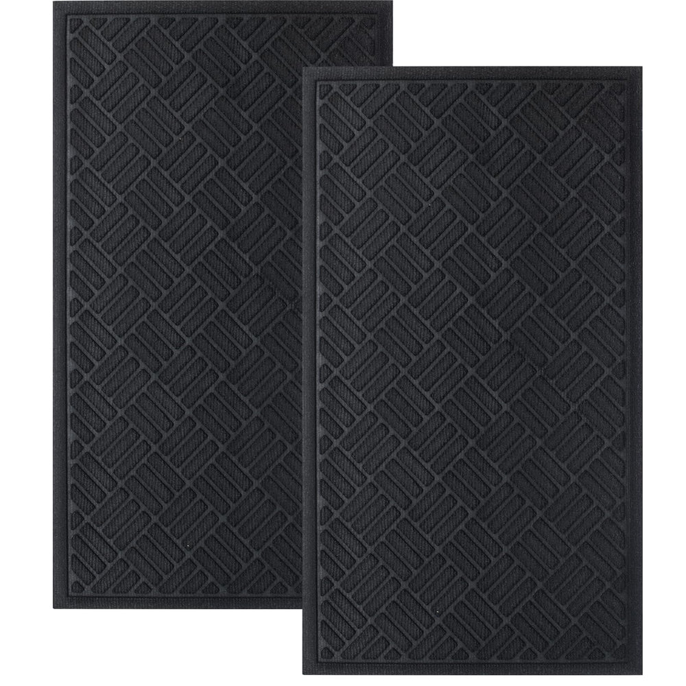 MATALL doormat front view, black colour, 29.5x17.5 inches