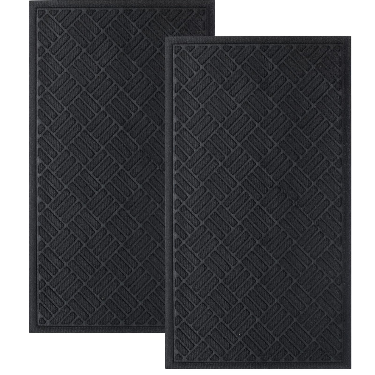 MATALL doormat front view, black colour, 29.5x17.5 inches