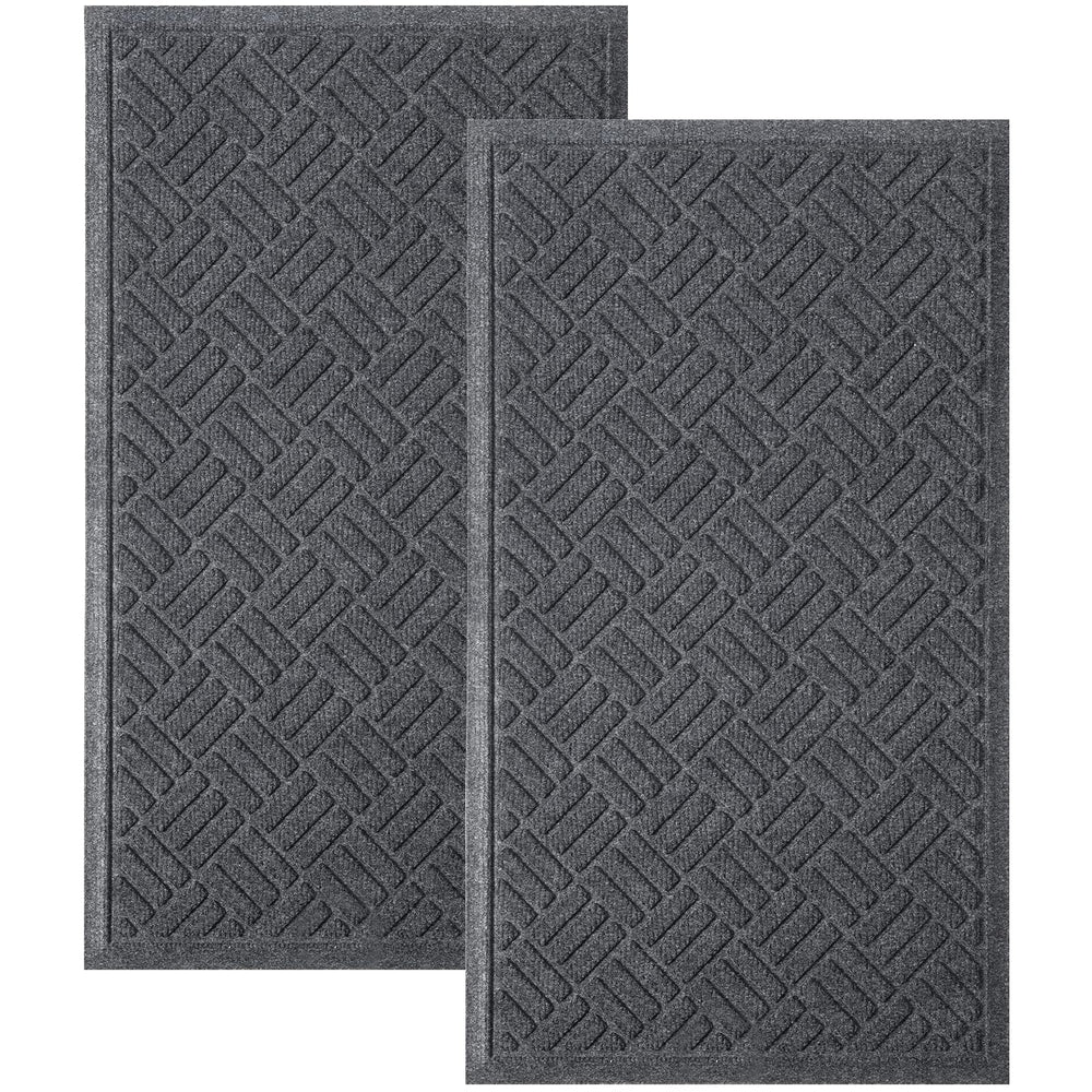 MATALL front door mat grey 29.5x17.5 inches front view