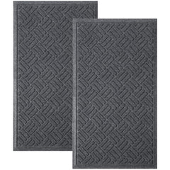 MATALL front door mat grey 29.5x17.5 inches front view