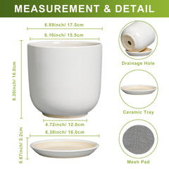 Matching saucer included with SUNPOTFOR 7 Inch Planter
