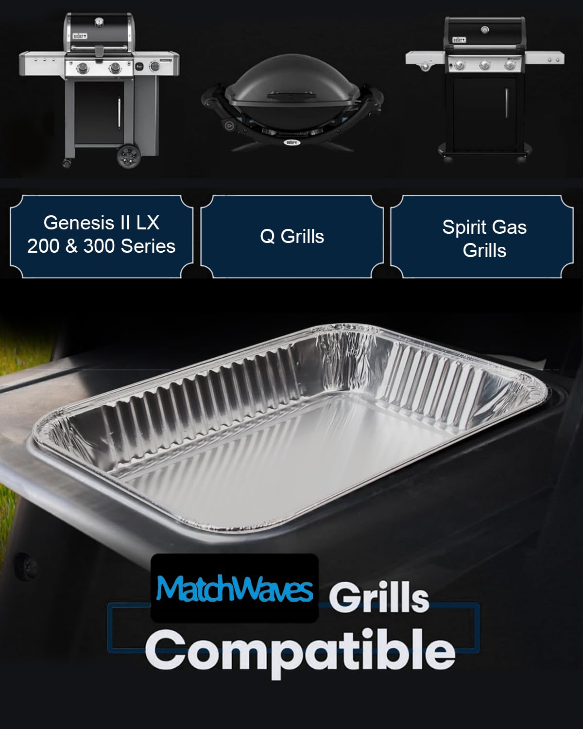 Matchwaves drip pans stacked in package