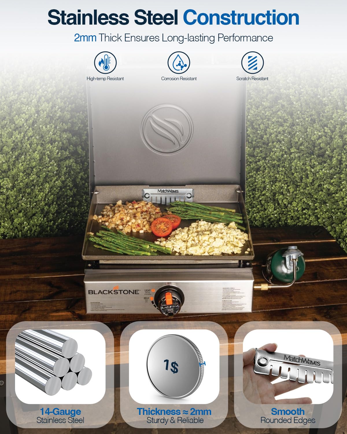Matchwaves Grease Gate Blocker during outdoor cooking
