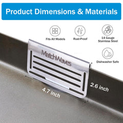 Matchwaves Grease Gate Blocker mounted on Blackstone griddle