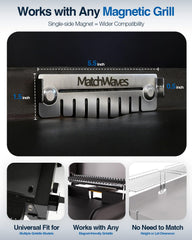 Matchwaves Grease Gate Blocker side view with magnets