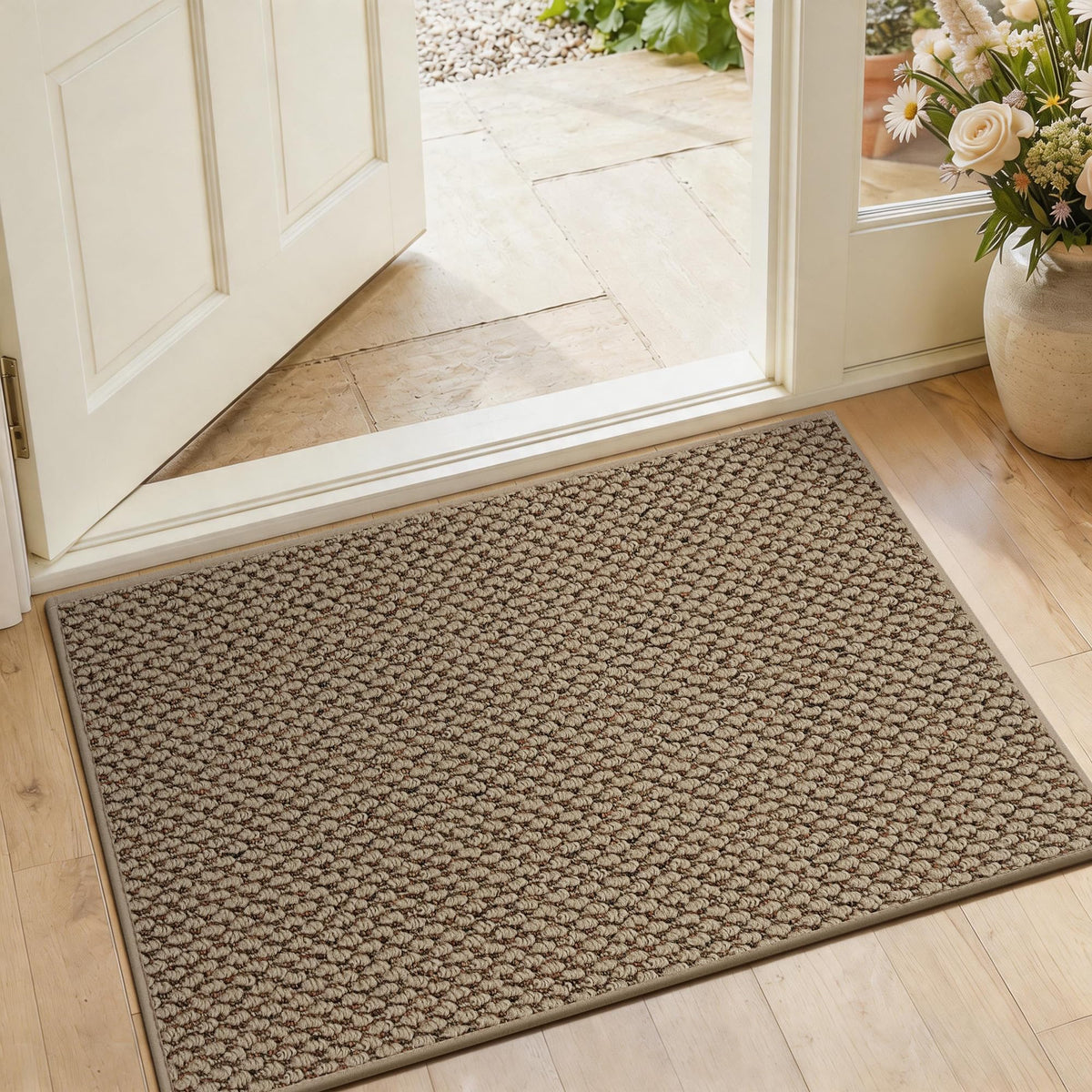 MatMaven Dirt Trapper Door Mat front view in beige