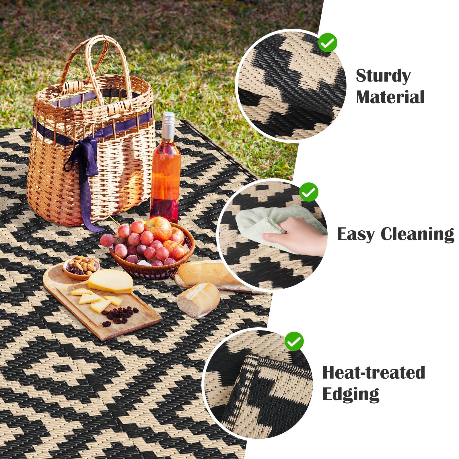 Mattitude 5'x8' outdoor rug rolled up for storage