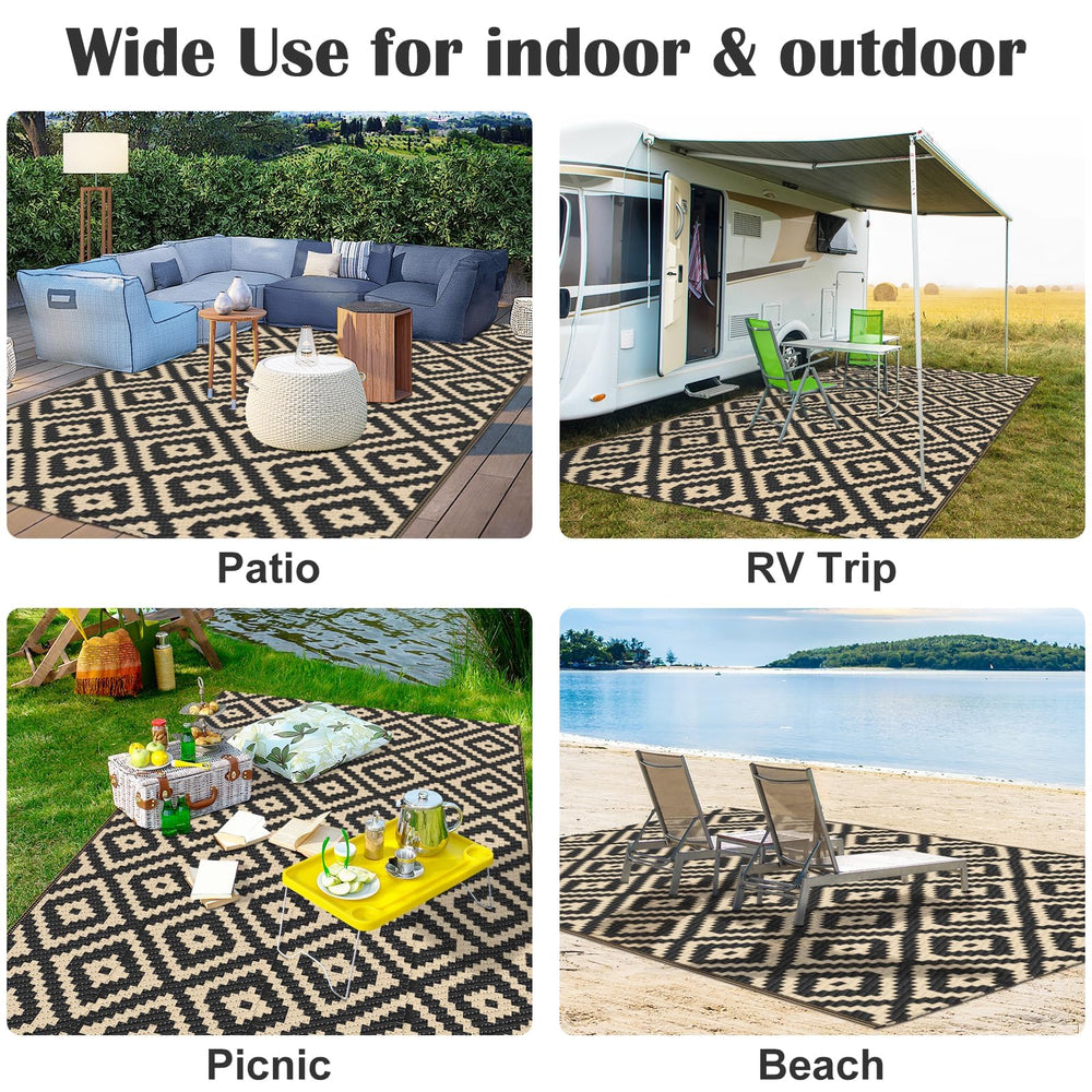 Mattitude outdoor rug showcasing double-sided pattern