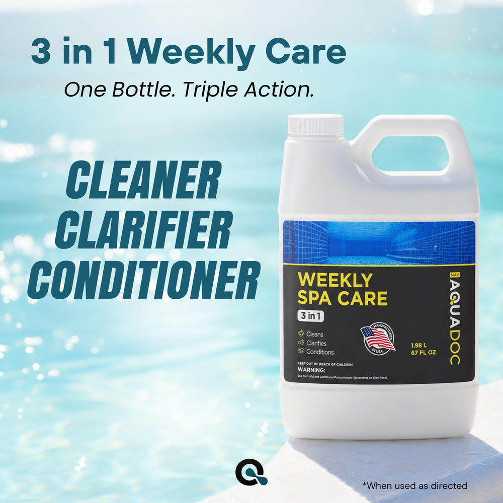 MAV AquaDoc 3 in 1 Hot Tub Weekly Care 67 oz back view