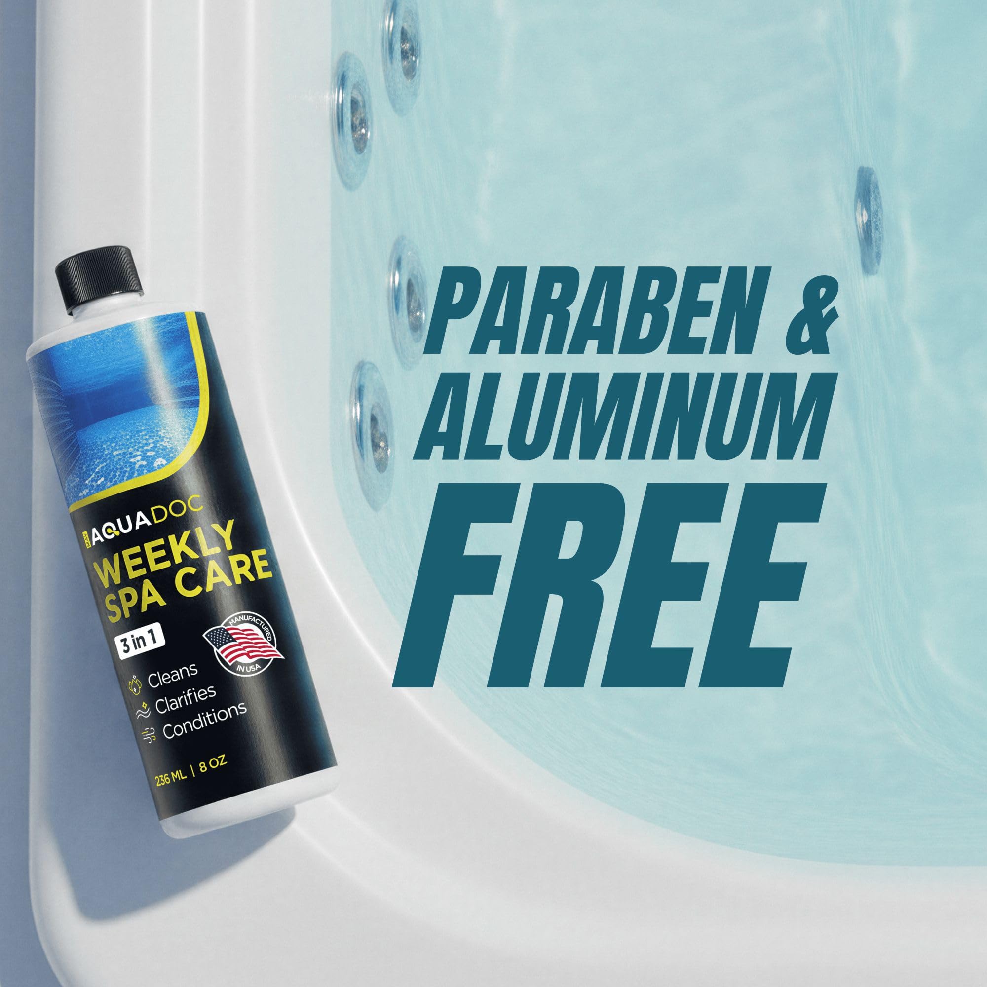 MAV AquaDoc 3 in 1 Hot Tub Weekly Care 8 oz with measuring cup