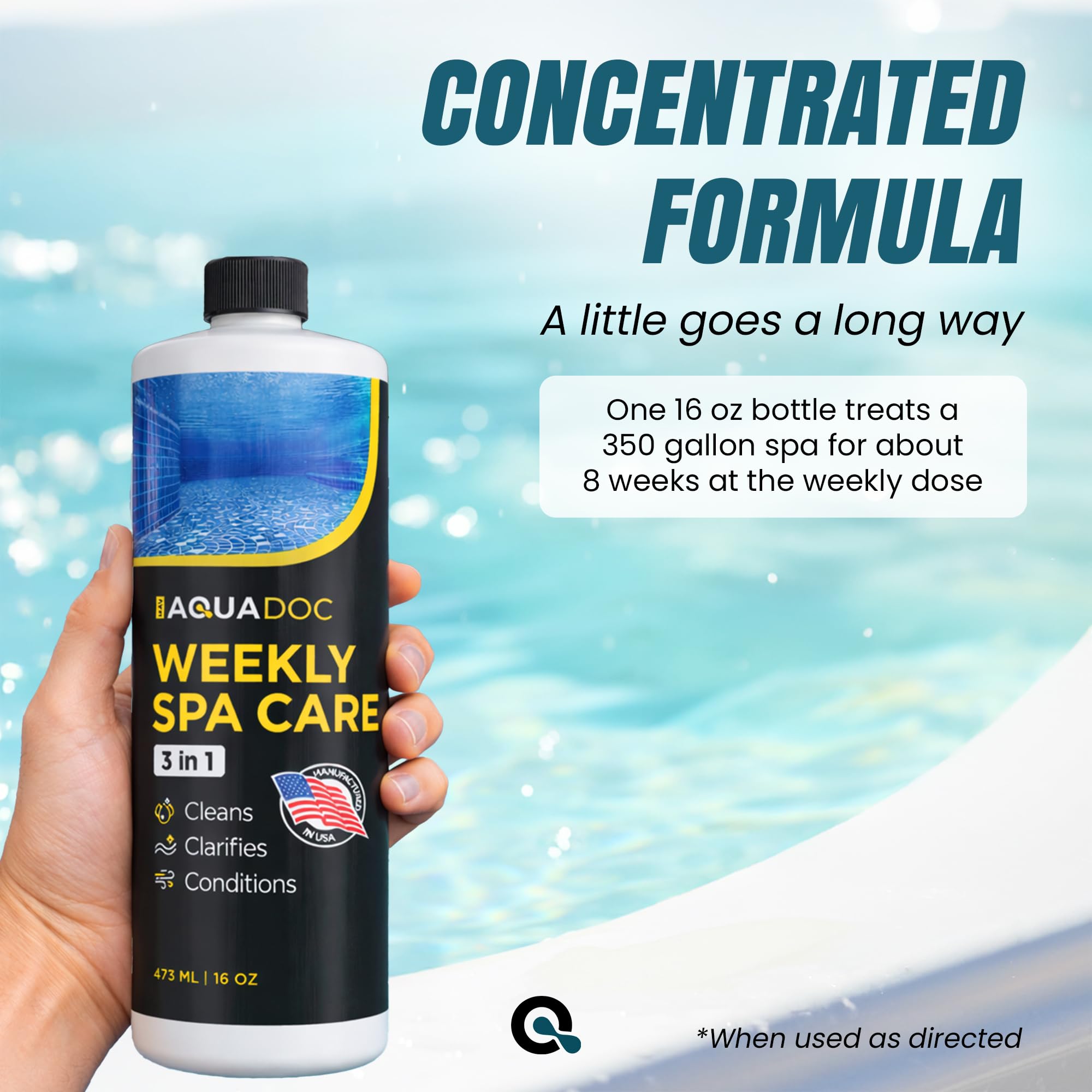 MAV AquaDoc 3 in 1 usage instructions on label