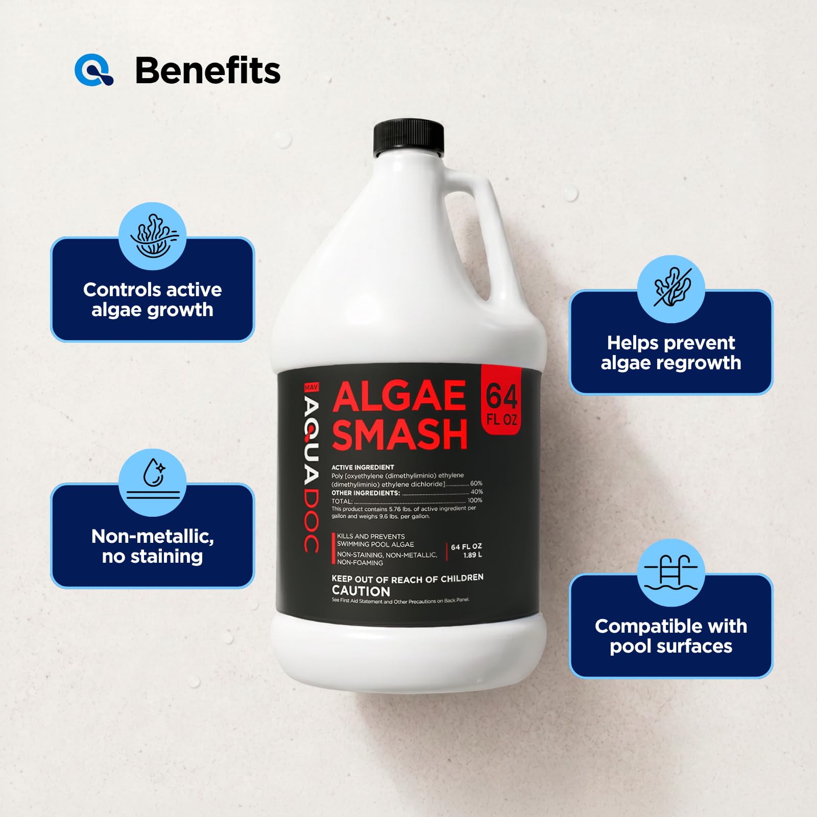MAV AquaDoc Algae Smash bottle side view