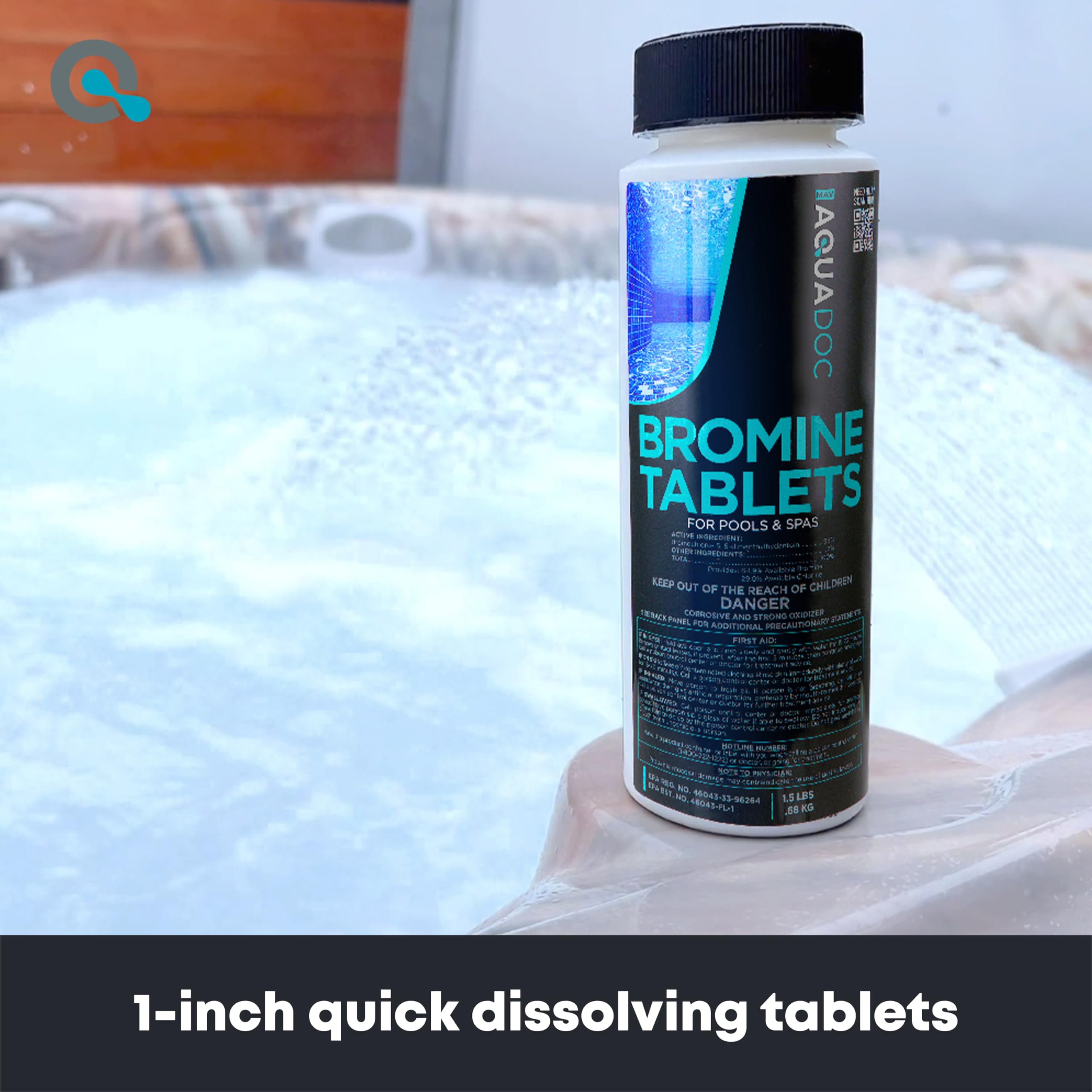MAV AquaDoc Bromine Tablets 1 Inch 1.5 lb tablets close-up