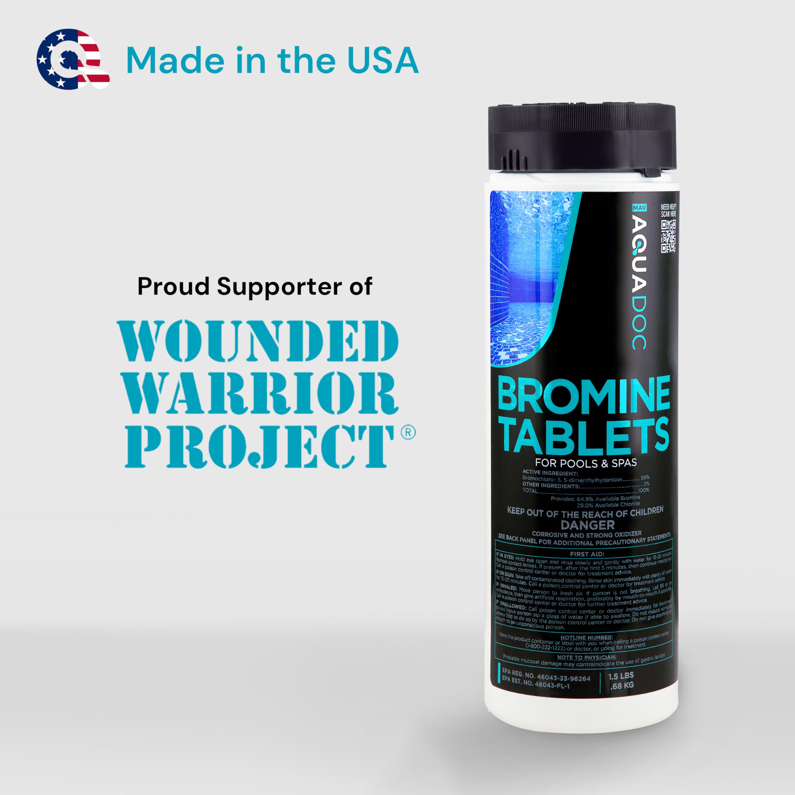 MAV AquaDoc Bromine Tablets 1 Inch in a hot tub setting