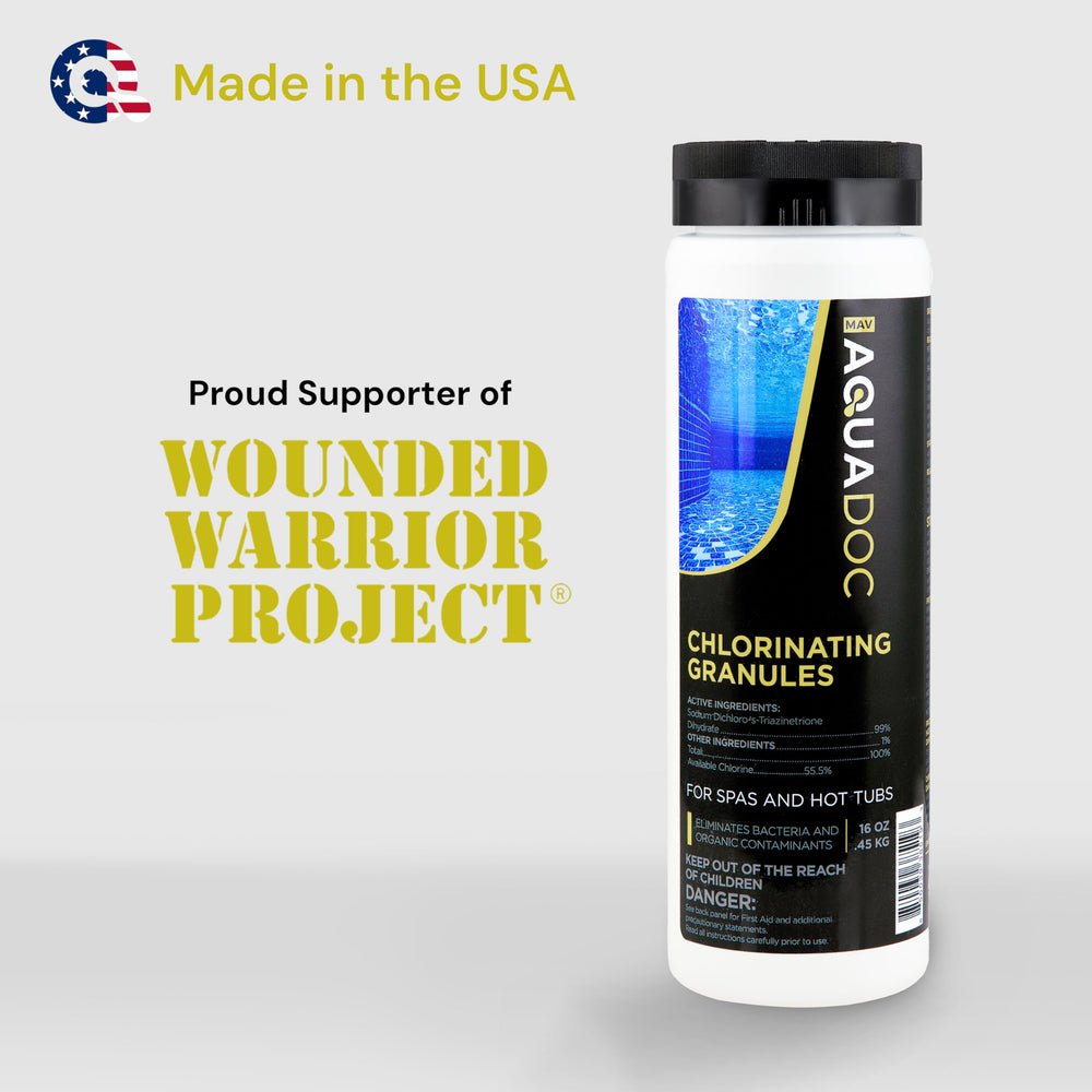 MAV AquaDoc Chlorine Granules label details