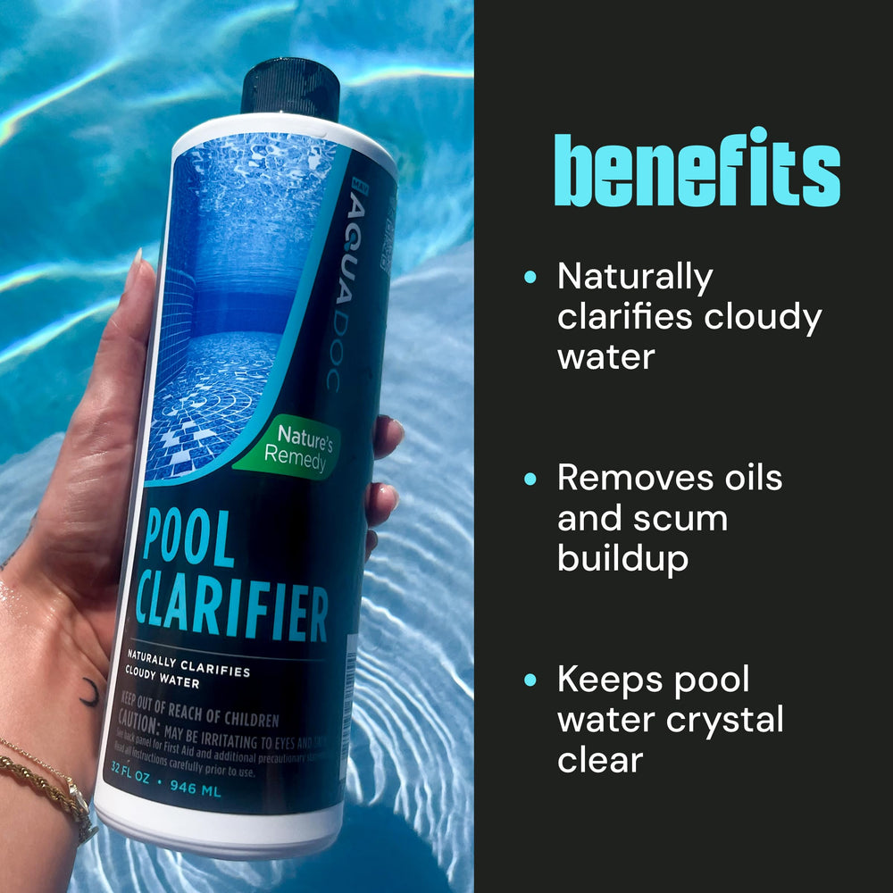 MAV AquaDoc clarifier on a poolside table