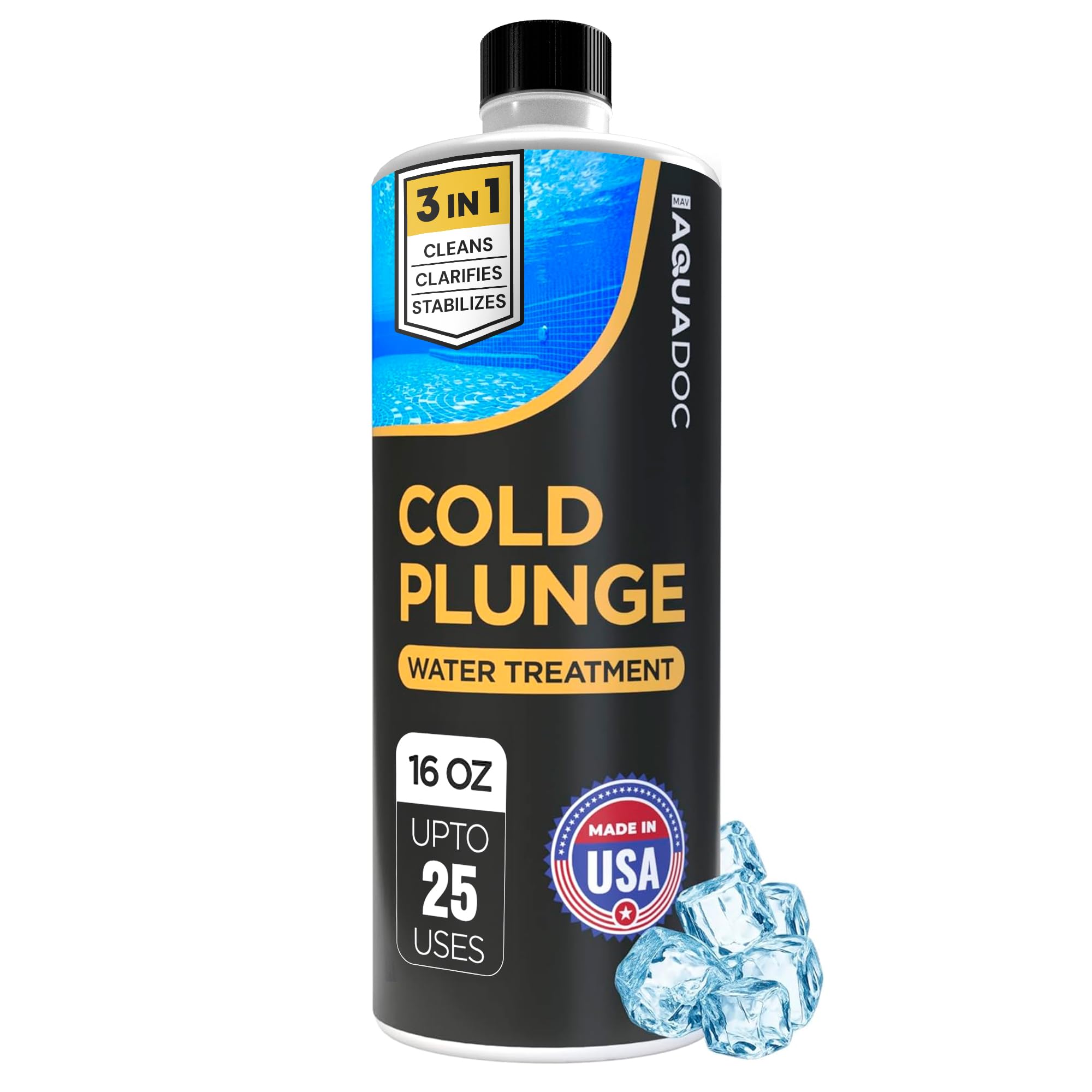 MAV AquaDoc Cold Plunge Water 16 oz front view