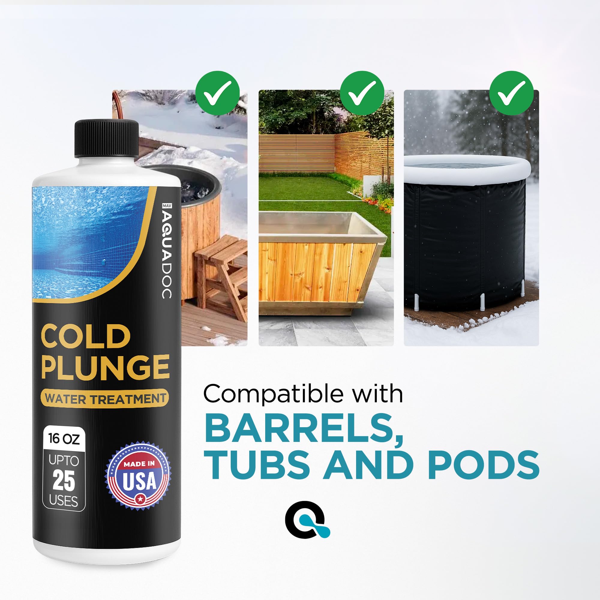 MAV AquaDoc Cold Plunge Water packaging details