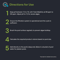 MAV AquaDoc Copper Algaecide 128 oz in a swimming pool setting