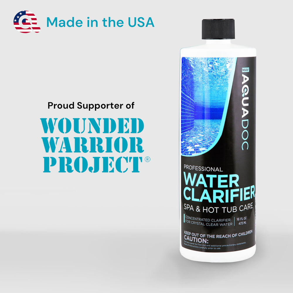 MAV AquaDoc Hot Tub Clarifier product packaging