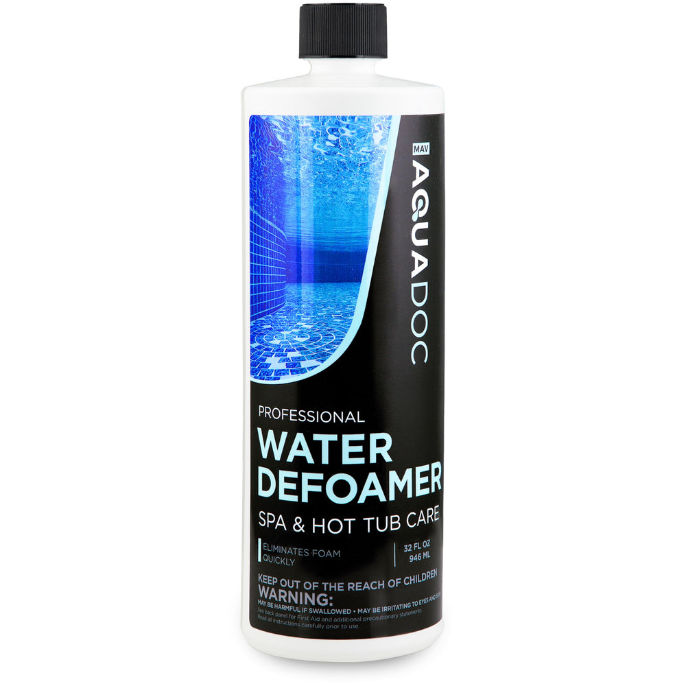 MAV AquaDoc Hot Tub Defoamer 32 oz bottle back view