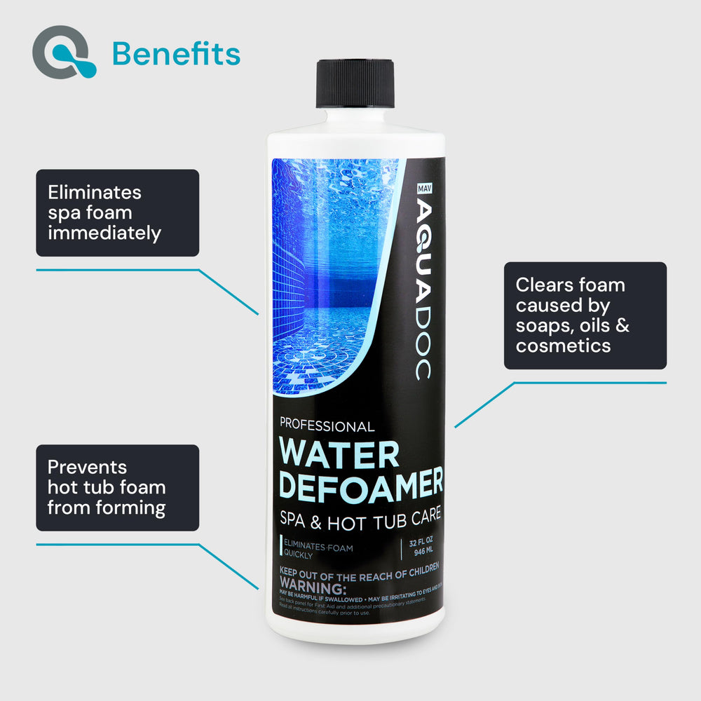 MAV AquaDoc Hot Tub Defoamer in a hot tub setting