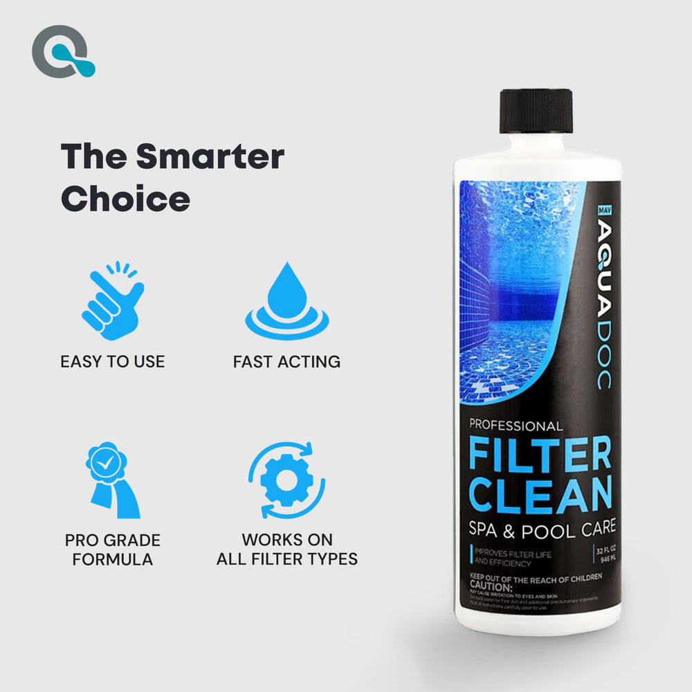 MAV AquaDoc Hot Tub Filter Cleaner 32 oz usage demonstration