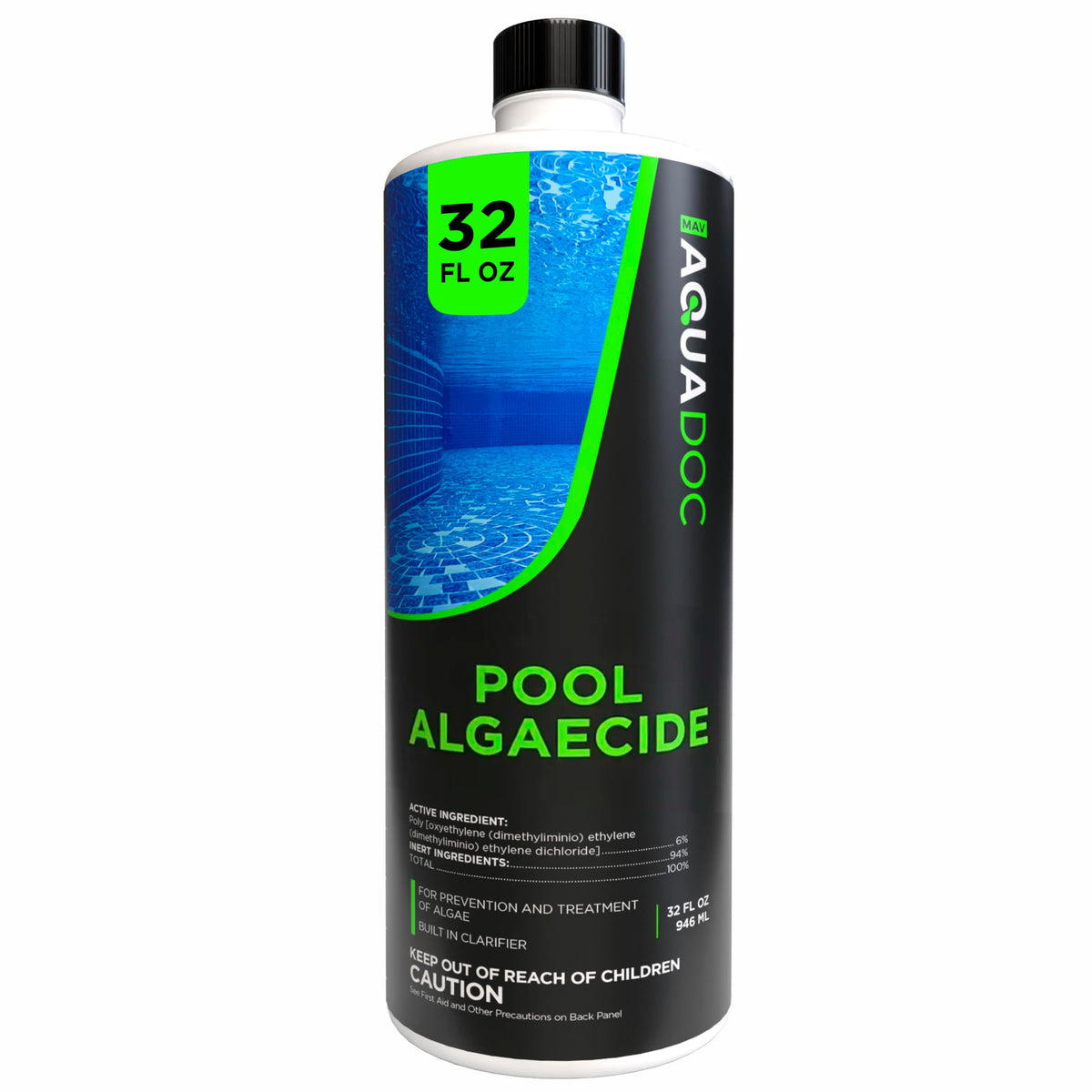 MAV AquaDoc Liquid Algaecide 32 oz bottle front view