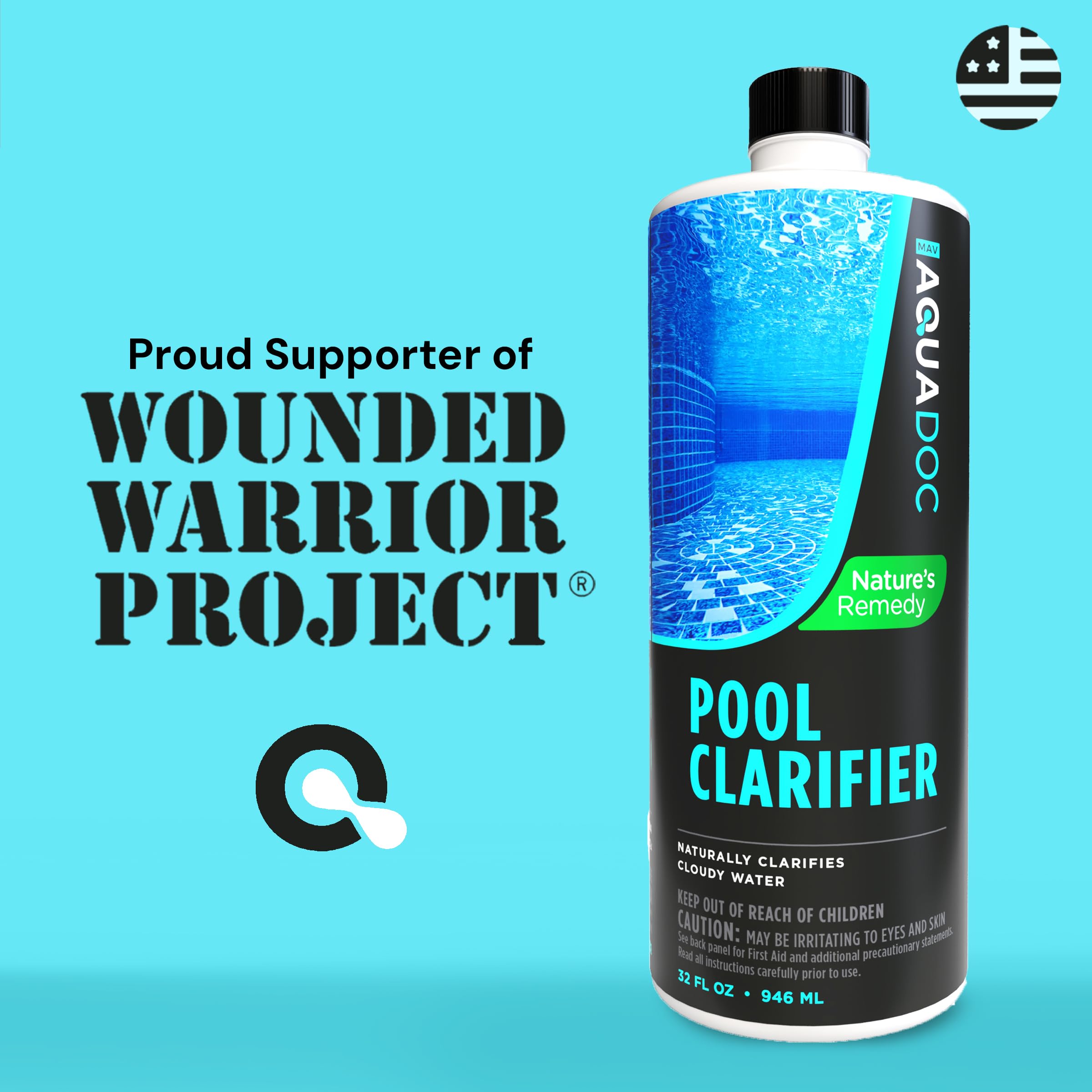 MAV AquaDoc Natural Pool Clarifier with swimming gear