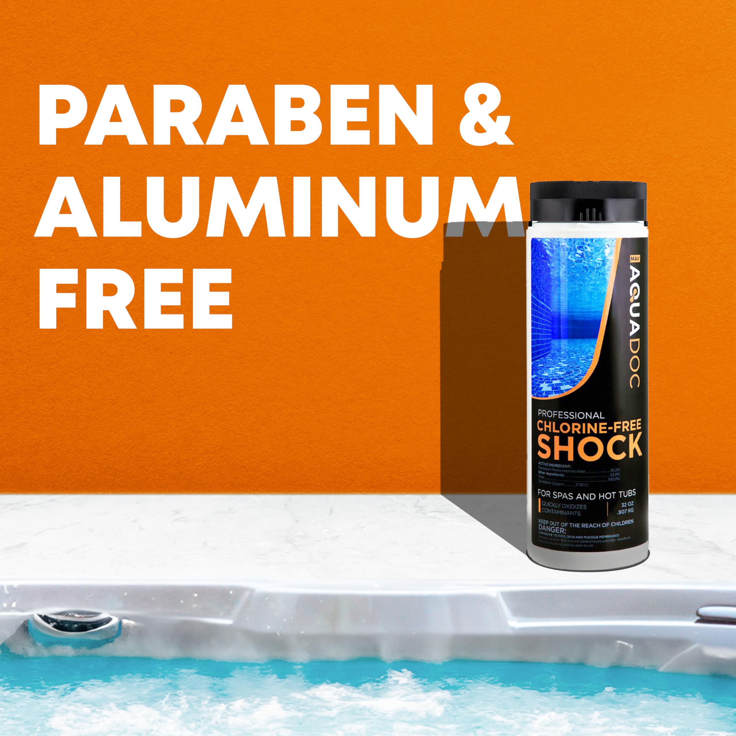 MAV AquaDoc Non Chlorine Hot Tub Shock ingredients list