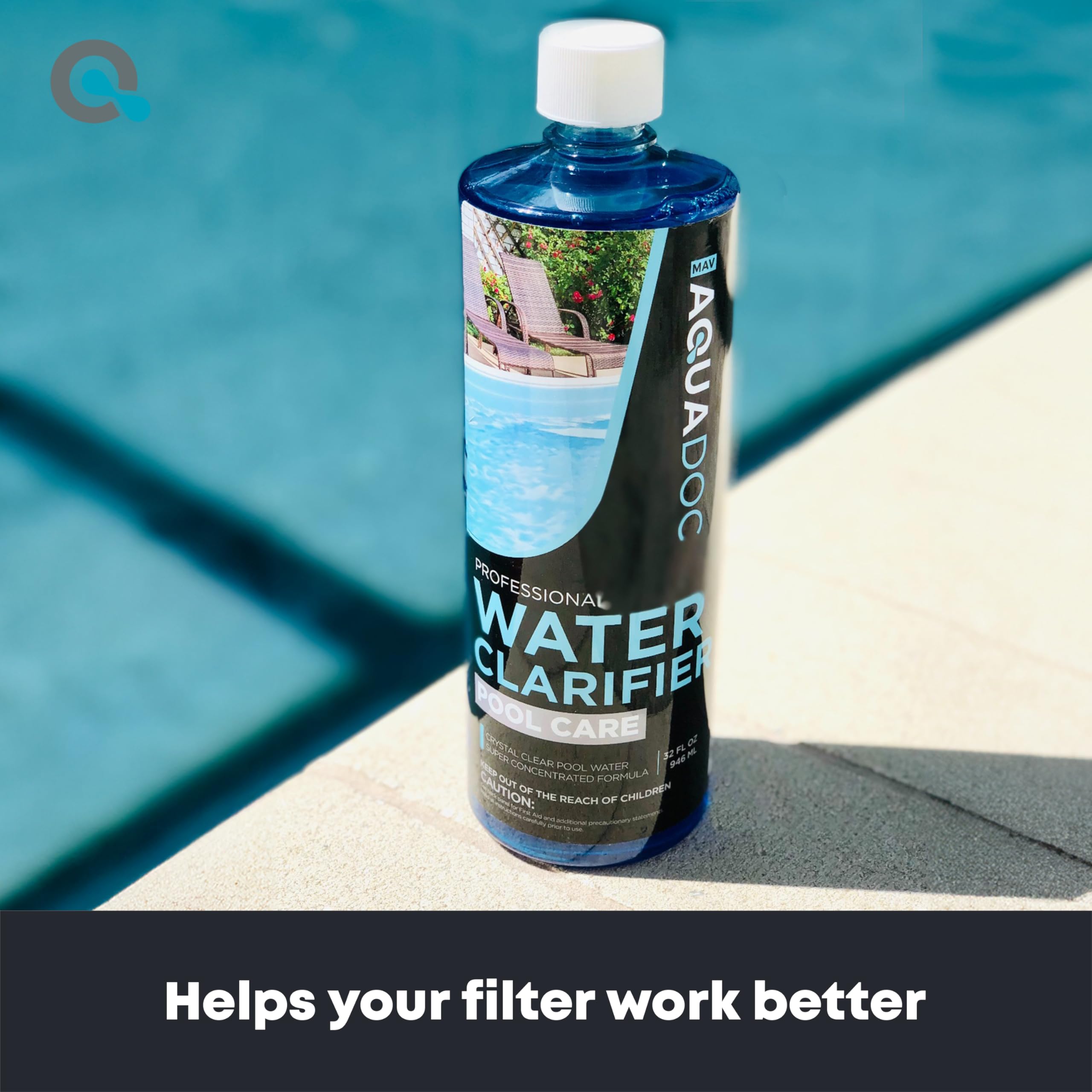 MAV AquaDoc Pool Clarifier Liquid 32oz back view