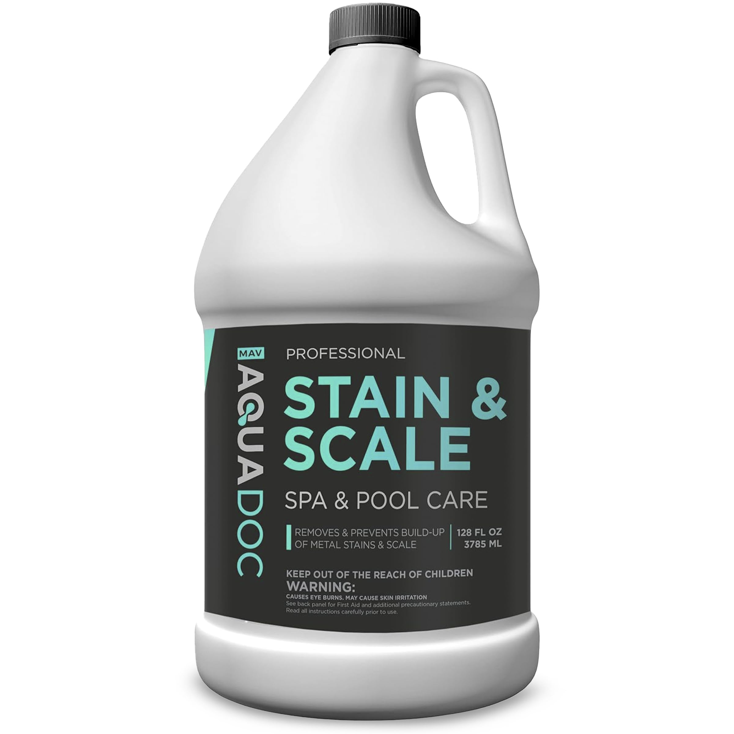 MAV AquaDoc Pool & Spa Stain and Scale Remover 128oz front view
