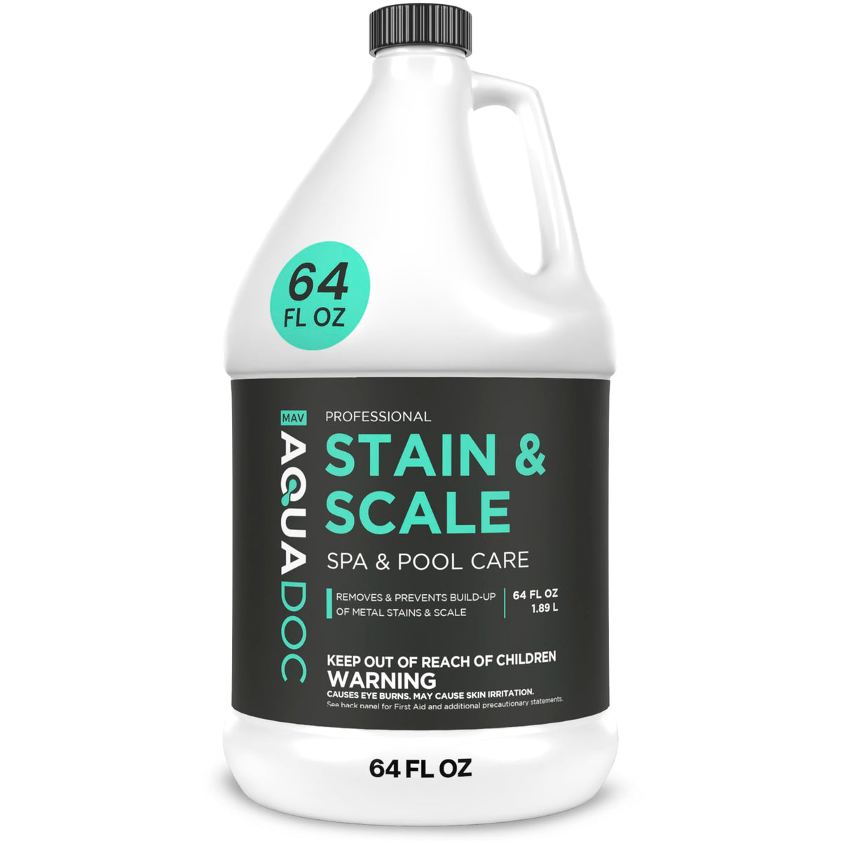 MAV AquaDoc Pool & Spa Stain and Scale Remover 64 oz front view