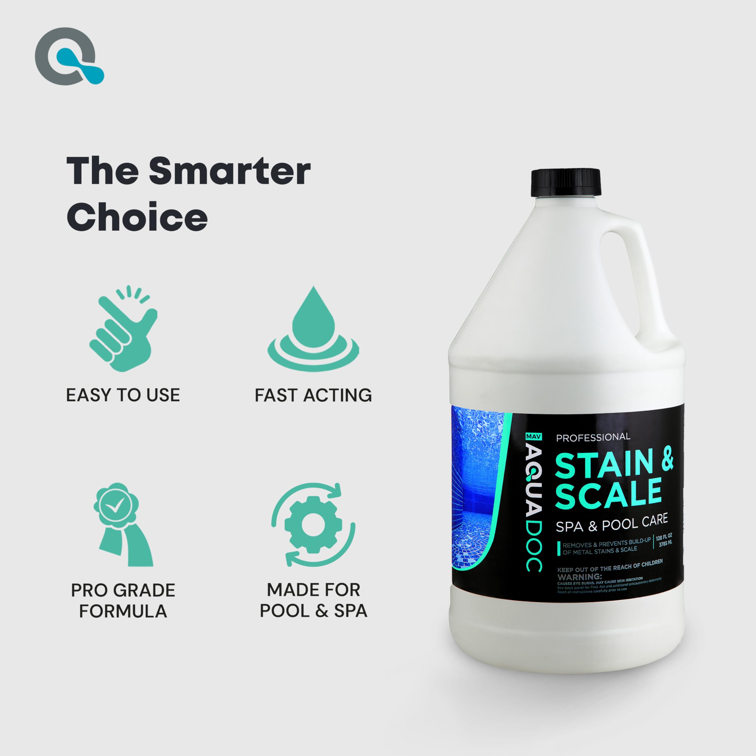 MAV AquaDoc Pool & Spa Stain and Scale Remover in spa setting