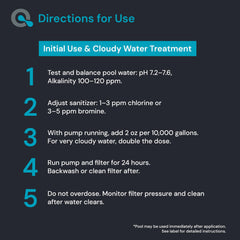 MAV AquaDoc Saltwater Pool Clarifier 32oz close-up of label