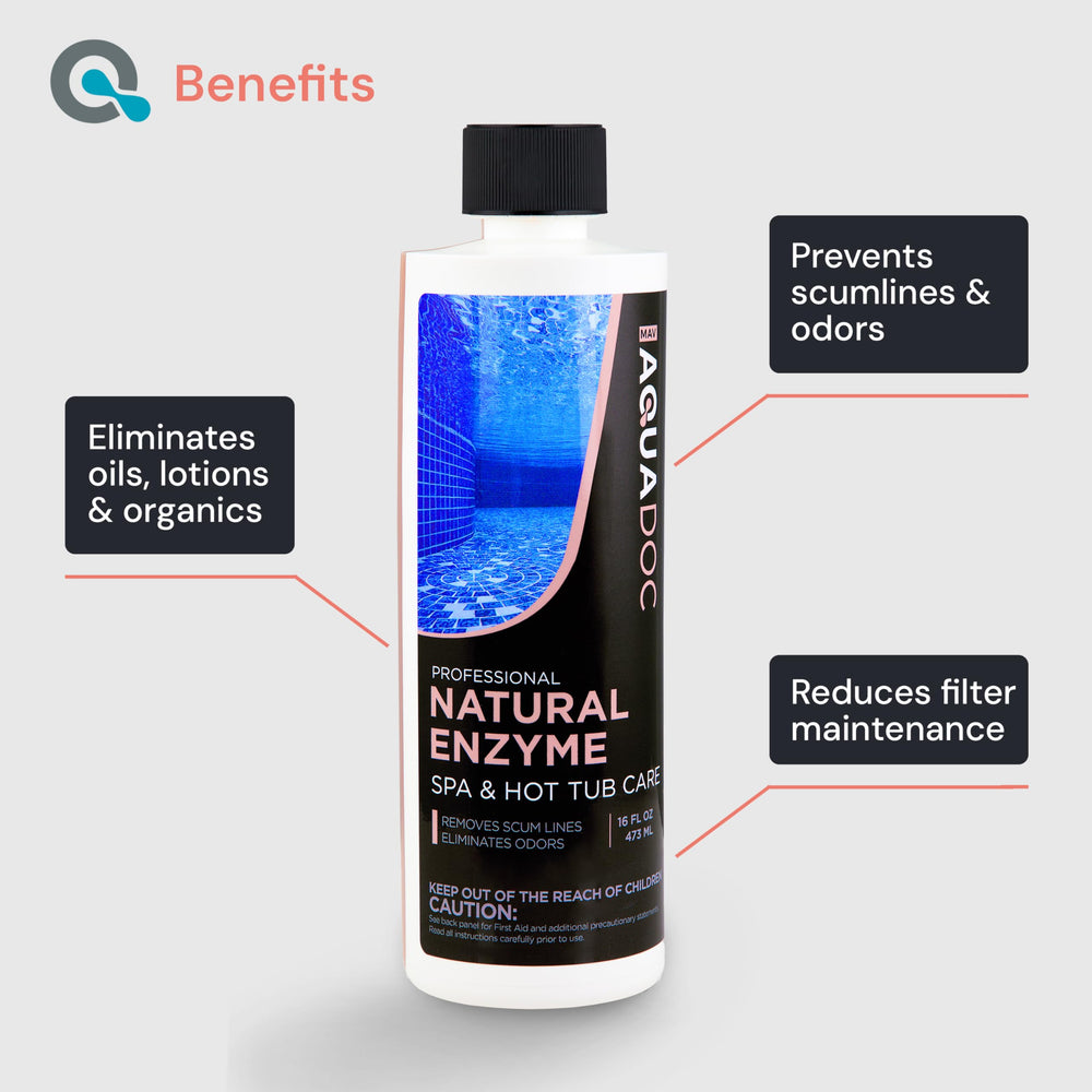 MAV AquaDoc Spa Enzyme Water in use in hot tub