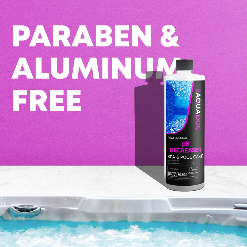 MAV AquaDoc Spa pH Decreaser in a hot tub setting