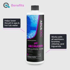 MAV AquaDoc Spa pH Decreaser liquid close-up