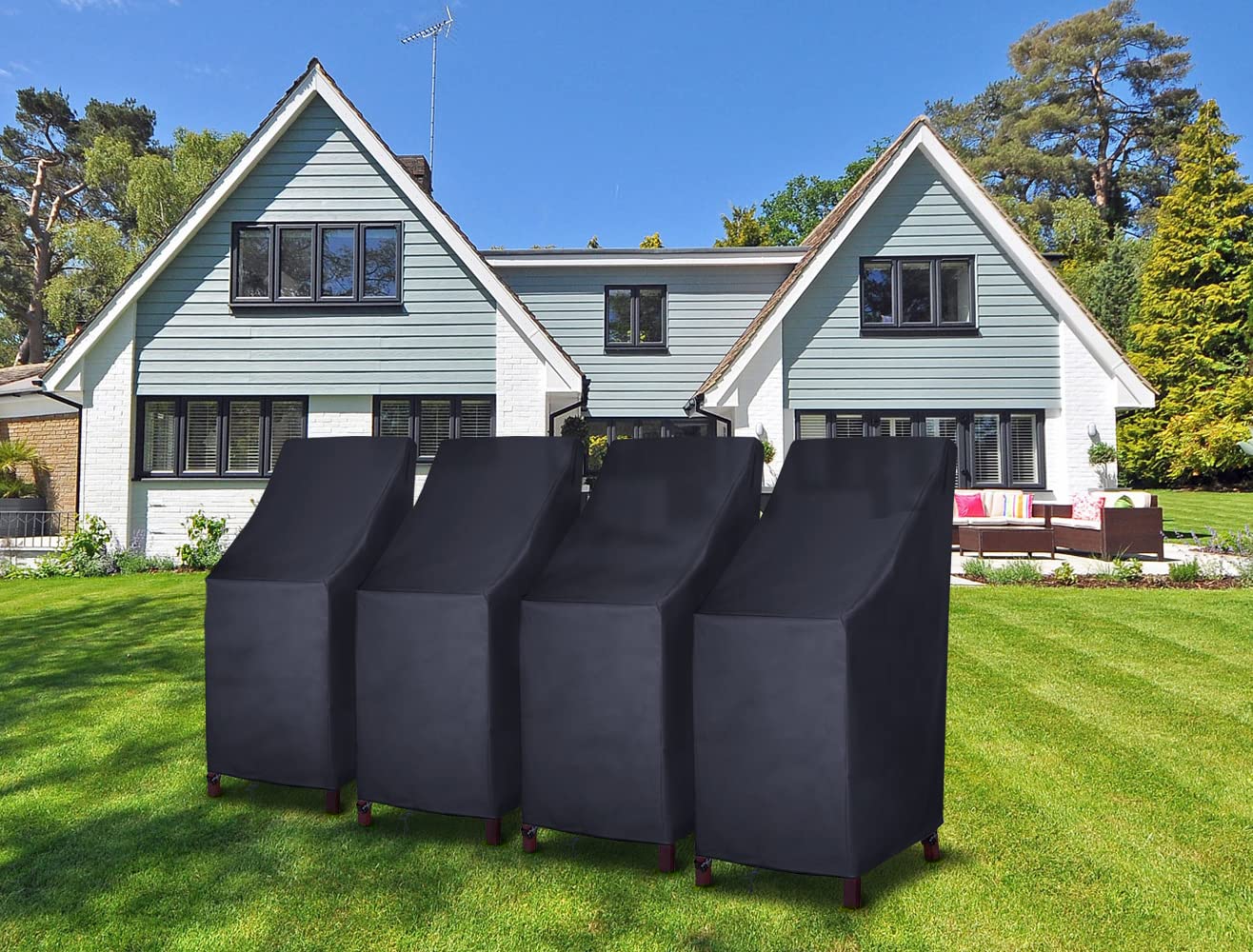MAVINCHER outdoor chair covers secured with drawstring