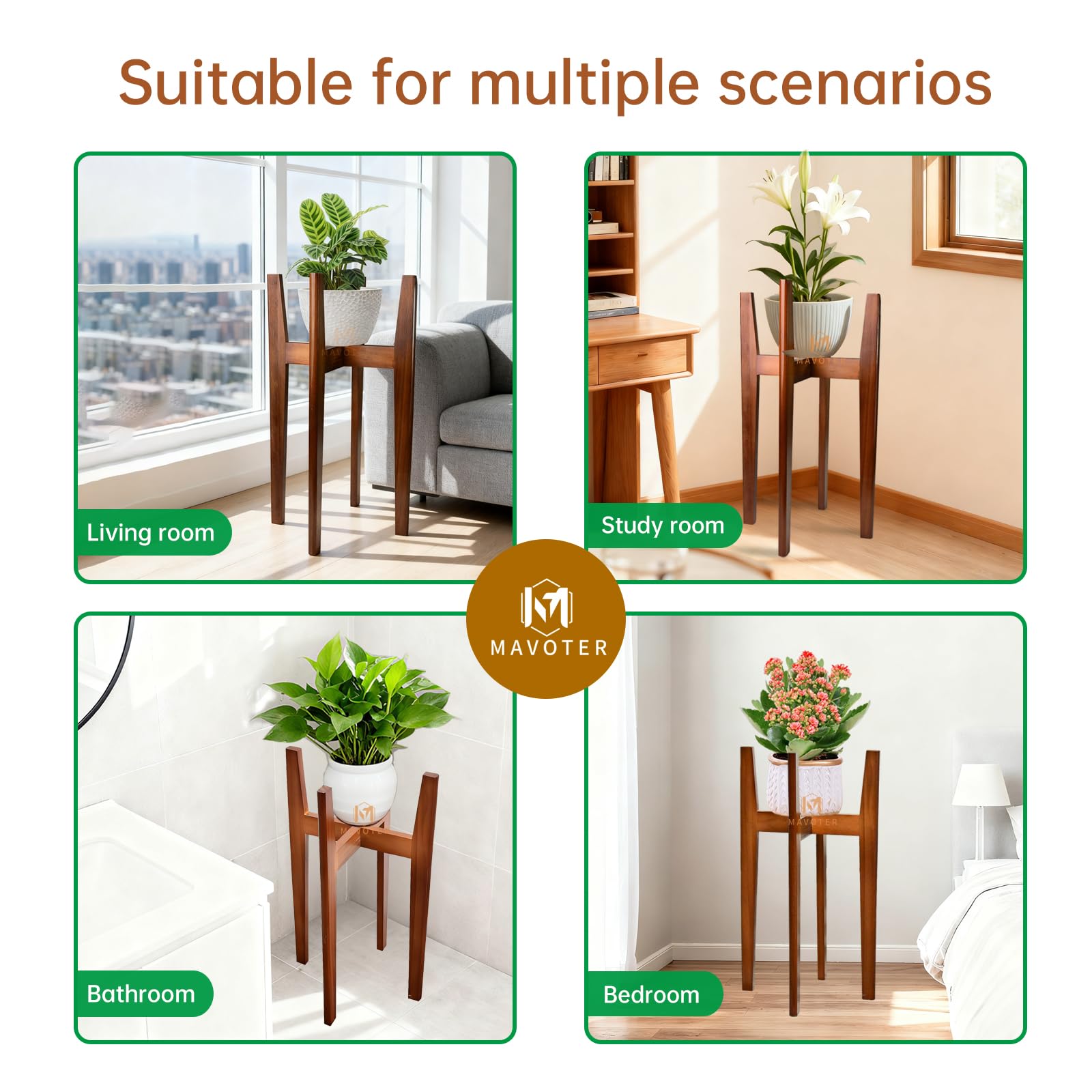 MAVOTER stylish plant stand in a modern living room setting