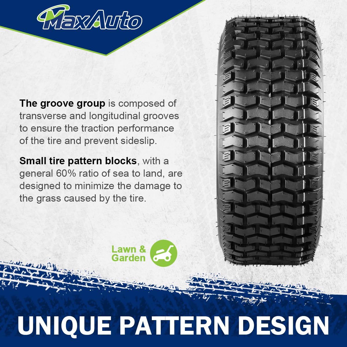 MaxAuto 11x4.00-5 turf tire packaging