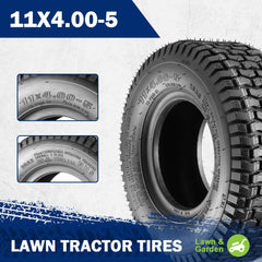 MaxAuto 11x4.00-5 turf tire side view