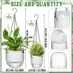 Maxcheck 4.5 inch self-watering hanging planter showing water level