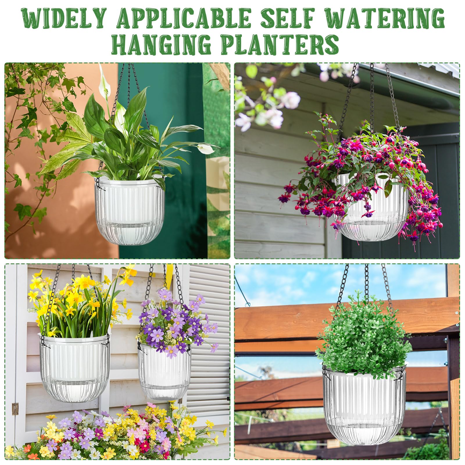 Maxcheck hanging planter featuring durable metal chain