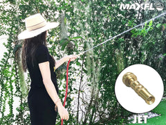 MAXFLO High Pressure Hose Nozzle in use watering plants