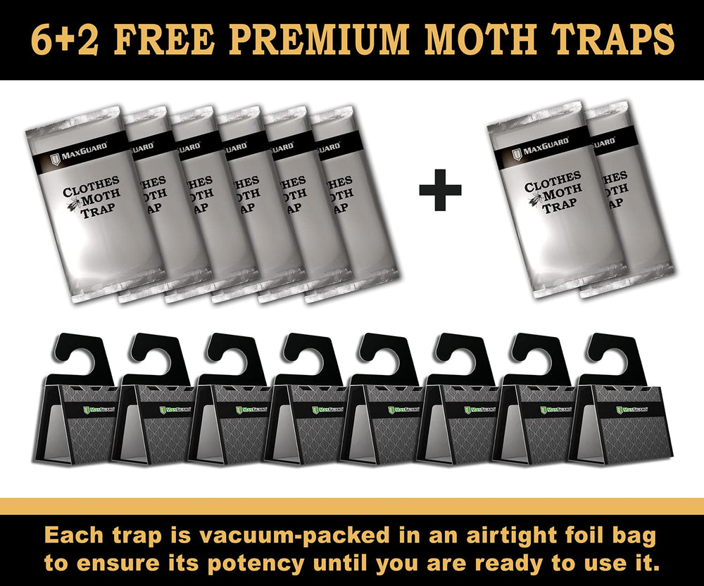 Maxguard moth trap showing pheromone attractant details