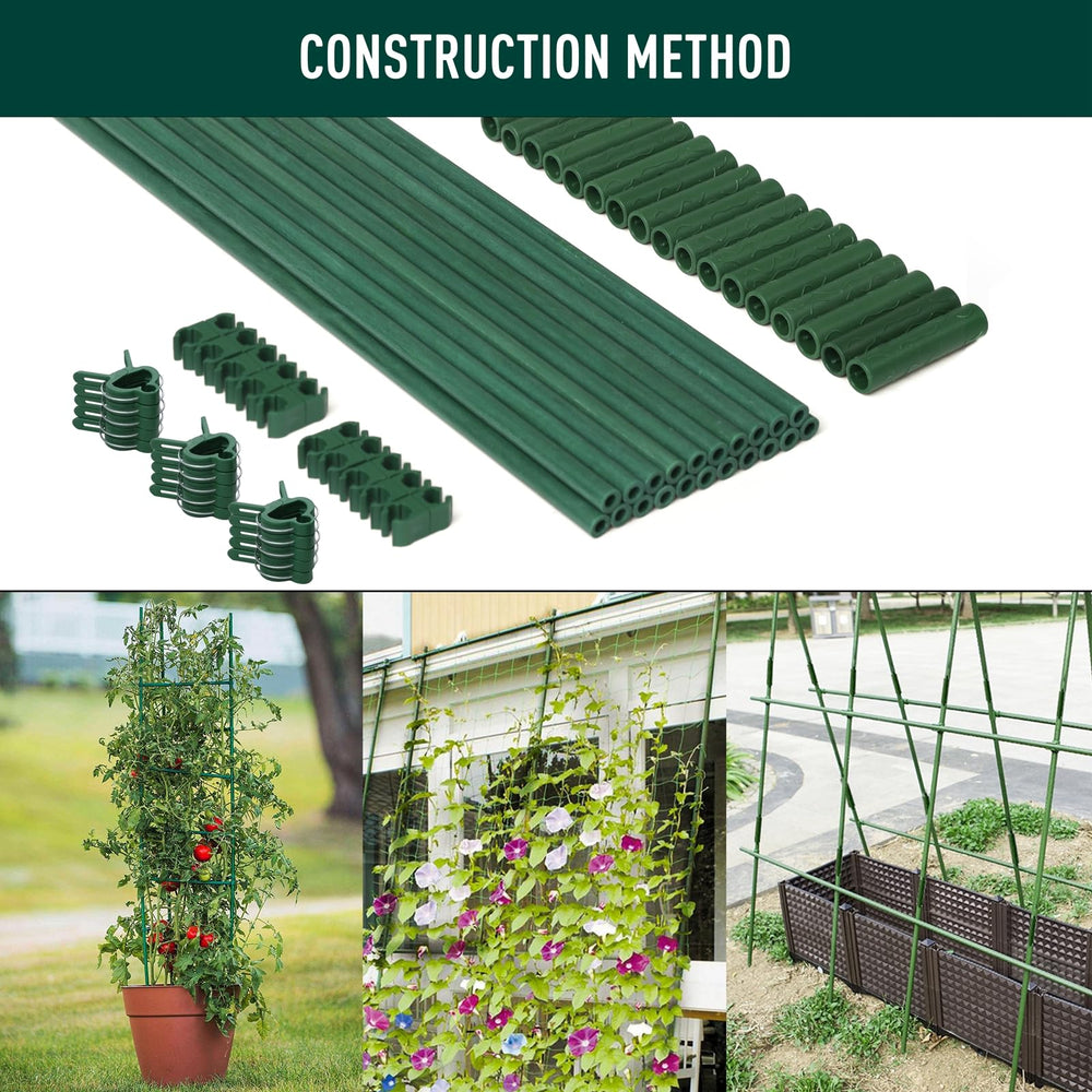 MAXPACE garden stakes kit packaging showing contents and features
