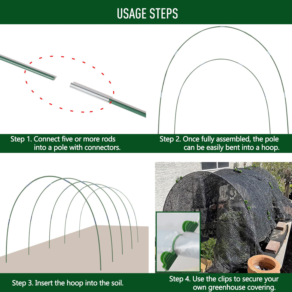 MAXPACE Greenhouse Hoops Kit in use for plant protection