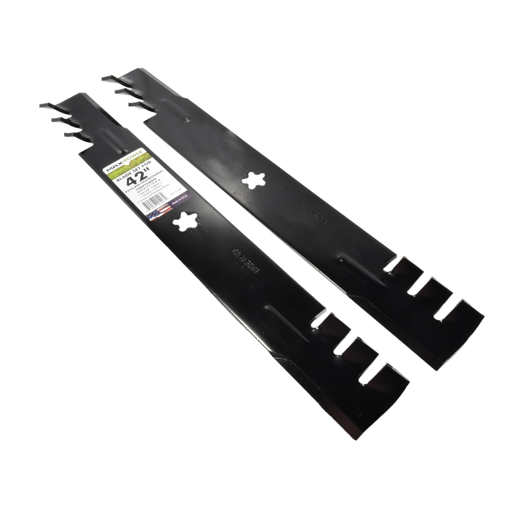 Maxpower 561713XB black blades on a lawn mower
