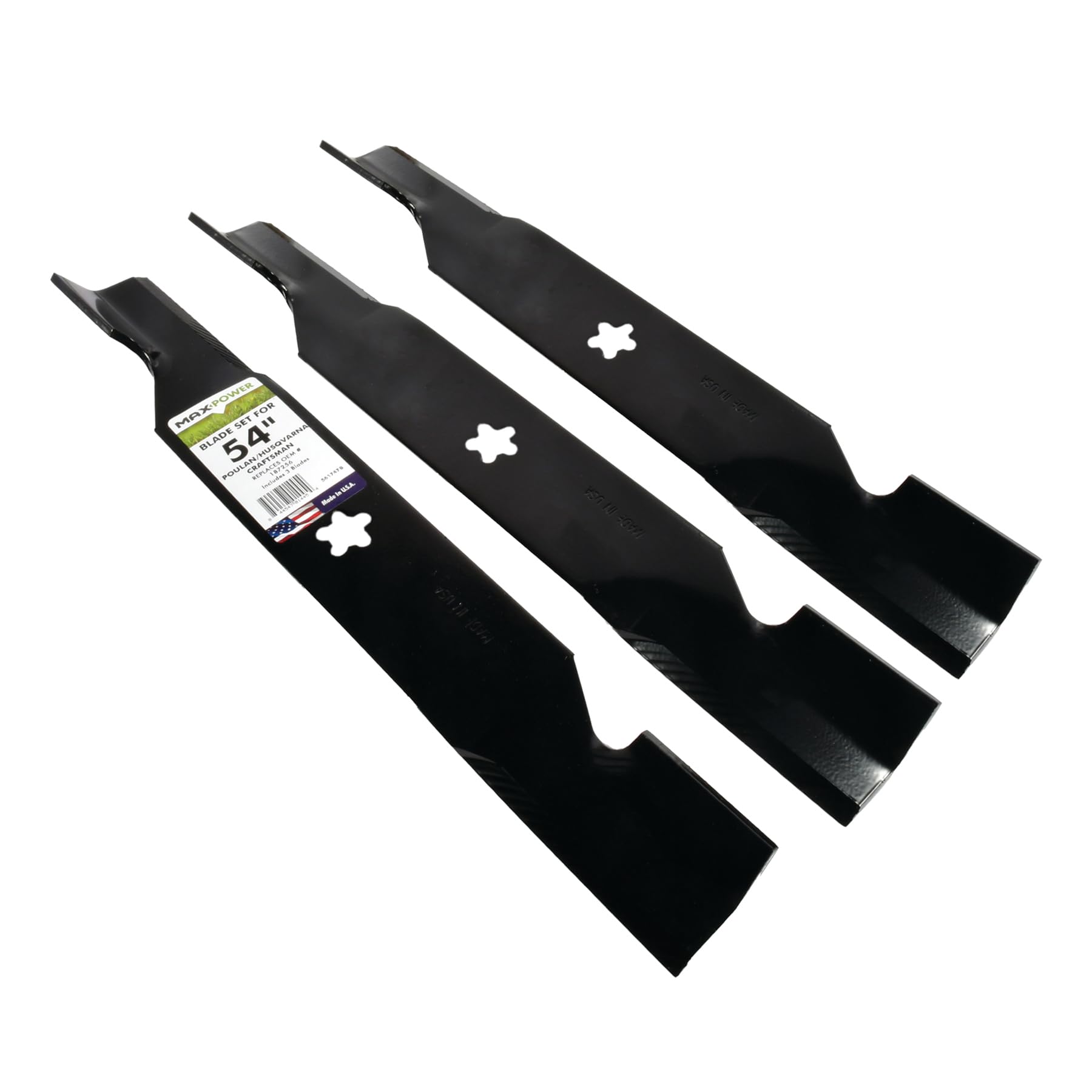 Maxpower 561747B blades showing OEM numbers 187256 and 532187256